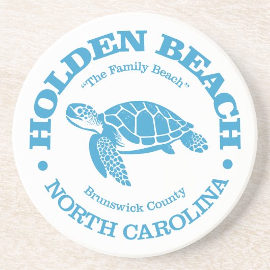 Holden Beach (zee schildpad) Zandsteen Onderzetter (Voorkant)