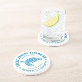 Holden Beach (zee schildpad) Zandsteen Onderzetter (Zijkant)