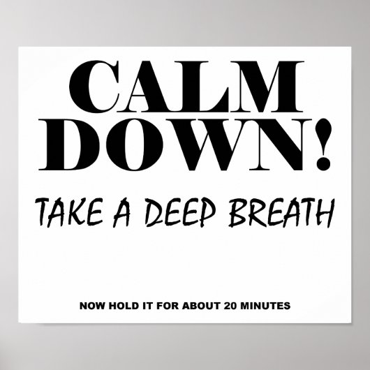 Holding Breath Funny Poster (Voorkant)