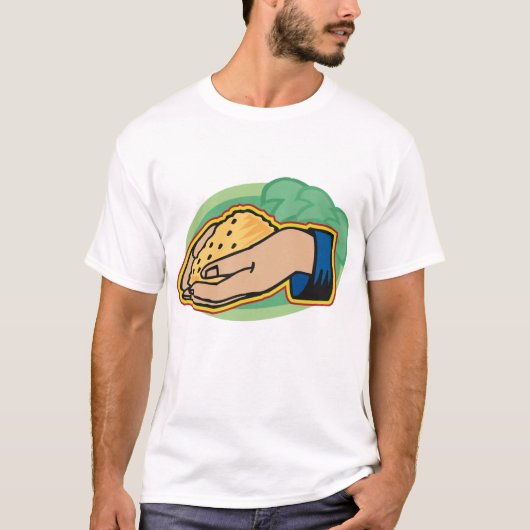 Holding Corn Mannen T-Shirt (Voorkant)
