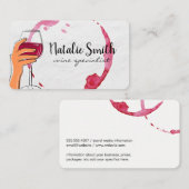 Holding Glass of Wine | A Toast | Cheers Visitekaartje (Voorkant / Achterkant)