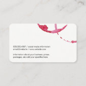 Holding Glass of Wine | A Toast | Cheers Visitekaartje (Achterkant)