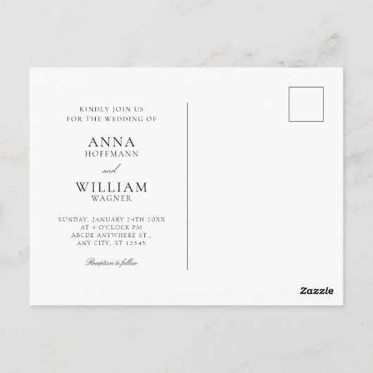 Holding hand commitment photo romance wedding briefkaart (Achterkant)