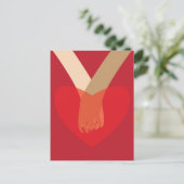 Holding Hands Briefkaart (Staand voorkant)