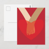 Holding Hands Briefkaart (Voorkant / Achterkant)