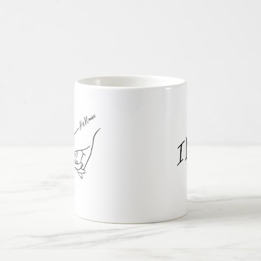 Holding Hands Custom Name Valentine Mug Koffiemok (Center)