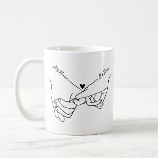 Holding Hands Custom Name Valentine Mug Koffiemok