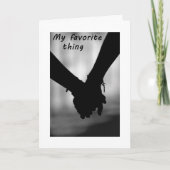 HOLDING HANDS EN JE KISSEN VRIJE DINGEN FEESTDAGEN KAART (Voorkant)