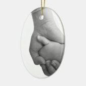 holding hands keramisch ornament (Links)