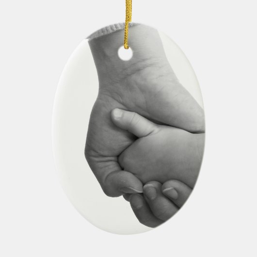 holding hands keramisch ornament (Voorkant)