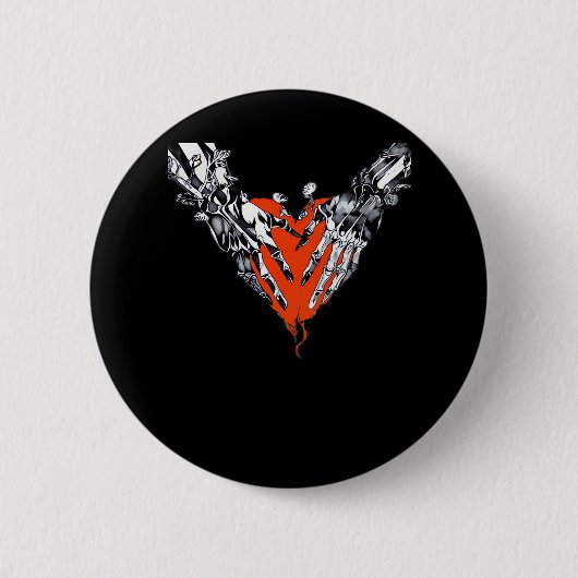 Holding Heart Classic Ronde Button 5,7 Cm (Voorkant)