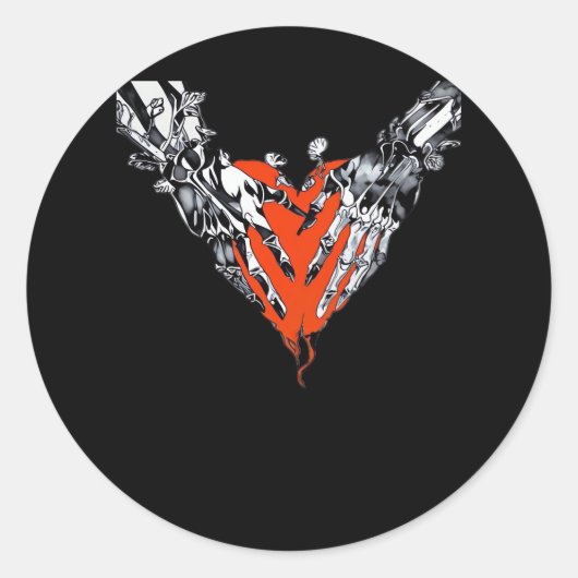 Holding Heart Classic Ronde Sticker (Voorkant)