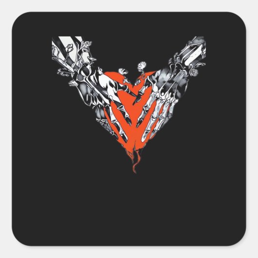 Holding Heart Classic Vierkante Sticker (Voorkant)