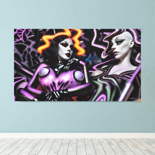 Holding In the Dignity Canvas Afdruk (Insitu (Houten vloer))