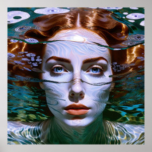 "Holding My Breath" - Vrouwen in het water Poster