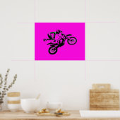 Holding On - Freestyle Motorcross Stunt Poster (Keuken)