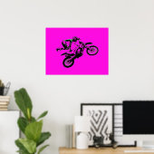 Holding On - Freestyle Motorcross Stunt Poster (Thuiskantoor)