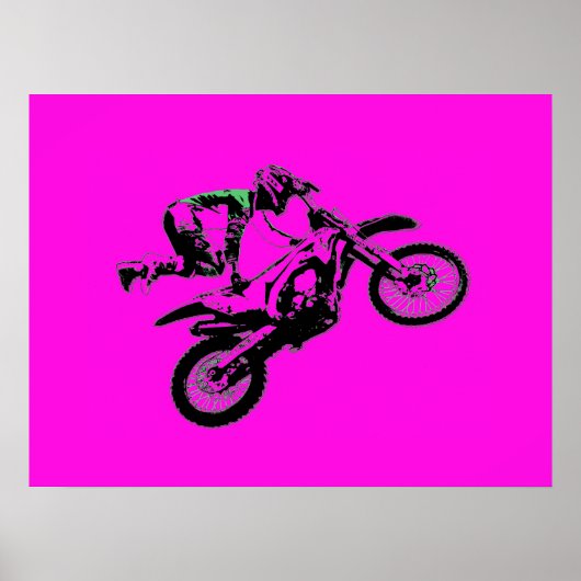 Holding On - Freestyle Motorcross Stunt Poster (Voorkant)