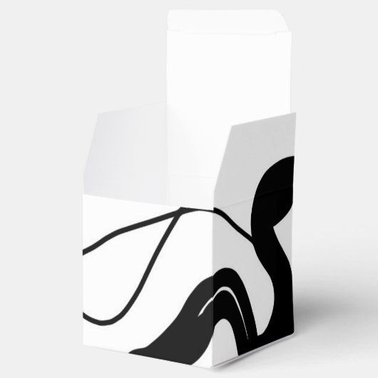 Holding Pattern: Abstract zwart, wit, grijs & rood Bedankdoosjes (Geopend)