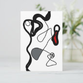 Holding Pattern: Abstract zwart, wit, grijs & rood Kaart (Staand voorkant)