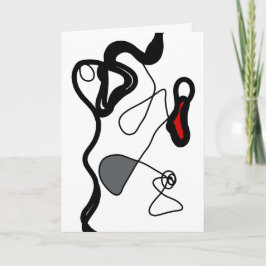 Holding Pattern: Abstract zwart, wit, grijs & rood Kaart