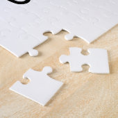 Holding Pattern: Abstract zwart, wit, grijs & rood Legpuzzel (Zijkant)