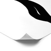 Holding Pattern: Abstract zwart, wit, grijs & rood Poster (Hoek)