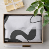 Holding Pattern: Abstract zwart, wit, grijs & rood Tissuepapier (Geschenk)