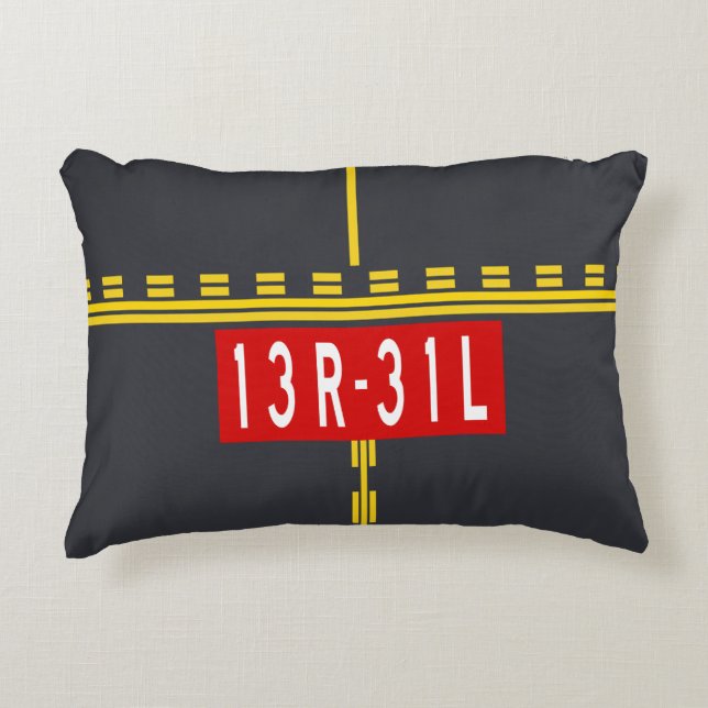 Holding Point Marking 13R-31L Accent Kussen (Voorkant)