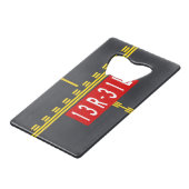 Holding Point Marking 13R-31L Creditkaart Flessenopener (Voorkant Gekanteld)