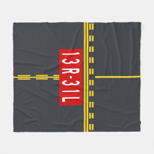 Holding Point Marking 13R-31L Fleece Deken (Voorkant (Horizontaal))