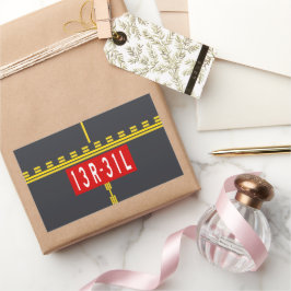 Holding Point Marking 13R-31L Rechthoekige Sticker