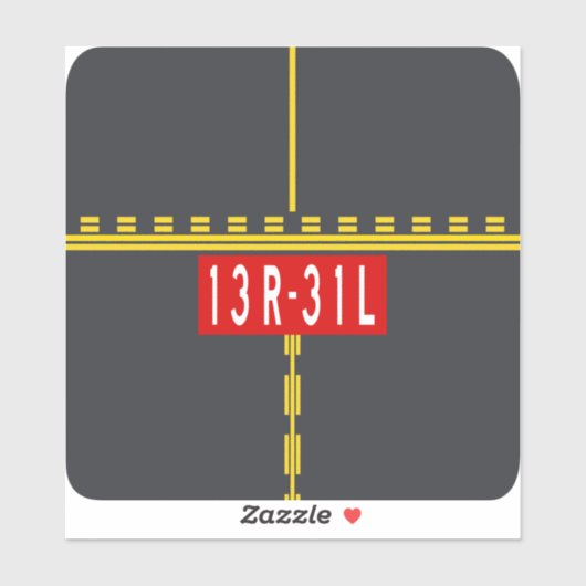 Holding Point Marking 13R-31L Sticker (Vel)