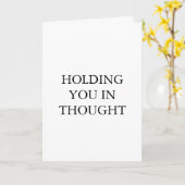 Holding You in Thought – Minimalist Sympathy Card  Kaart (Gele Bloem)