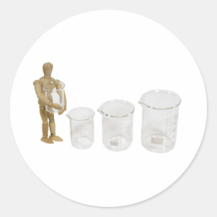 HoldingBeaker013110 Ronde Sticker