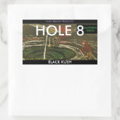 HOLE 8 BLACK KUSH RECHTHOEKIGE STICKER (Tas)