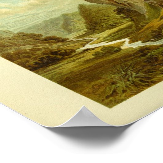 Hole Fels Cave Landscape Stream Poster (Hoek)