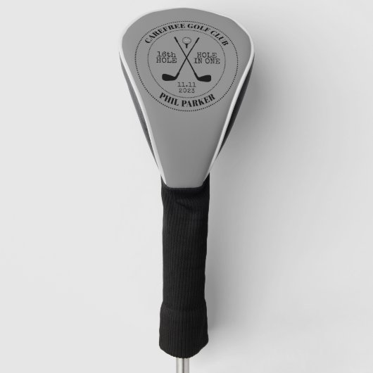 Hole in één geheugen golfheadcover (Voorkant)