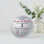 Hole in één Golf-bal-PAR-T-SHIRT, elke zondag Kaart (Staand voorkant)