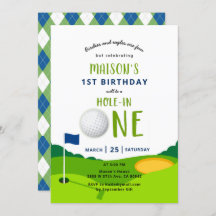 Hole in één Golf Birthday Par-t-shirt uitnodiging