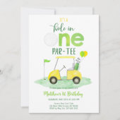 Hole in één Golf eerste geboorte Par-t-shirt Kaart (Voorkant)