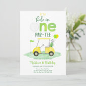 Hole in één Golf eerste geboorte Par-t-shirt Kaart (Staand voorkant)