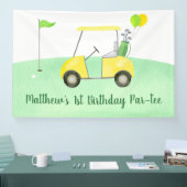 Hole in één Golf eerste geboorte Par-t-shirt Spandoek (Beurs)