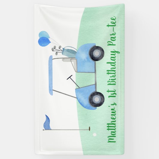Hole in één Golf eerste geboorte Par-t-shirt Spandoek (Verticaal)