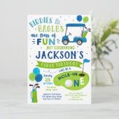 Hole in één Golf eerste geboorte Par-T-shirt uitno Kaart (Staand voorkant)