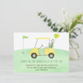 Hole in één Golf eerste verjaardag Bedankkaart (Staand voorkant)