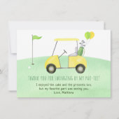 Hole in één Golf eerste verjaardag Bedankkaart (Voorkant)