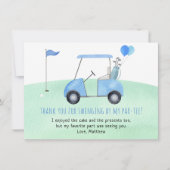 Hole in één Golf eerste verjaardag Bedankkaart (Voorkant)