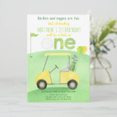 Hole in één Golf eerste verjaardag Kaart (Staand voorkant)