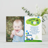 Hole in één Golf eerste verjaardag Kaart (Staand voorkant)